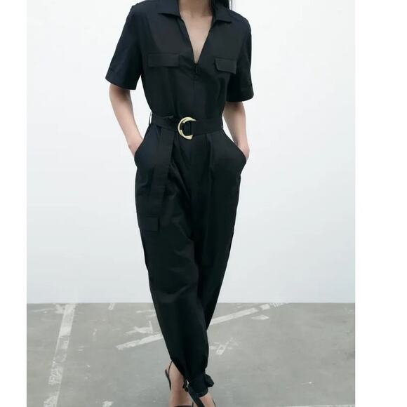 Zara Jumpsuit - Cargo, Poplin - Picture 1 of 12